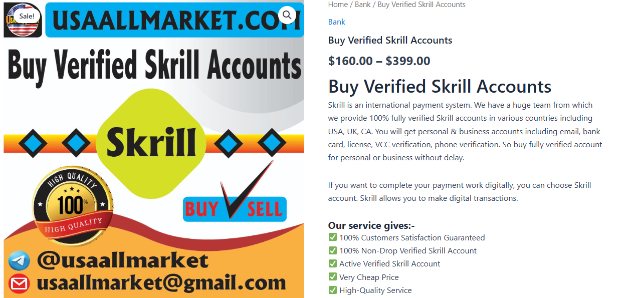 Buy Verified Skrill Accounts