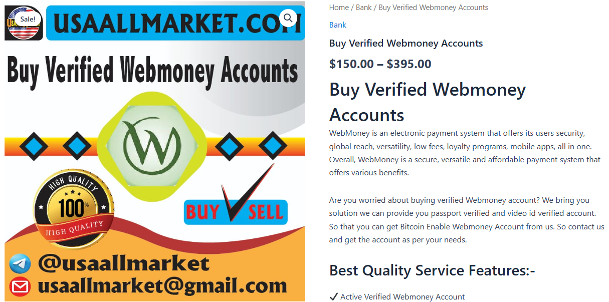 Buy Verified Webmoney Accounts